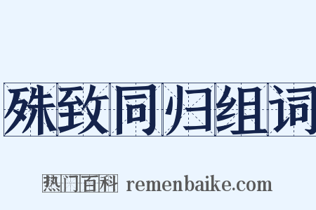 殊致同归组词是什么意思的图片
